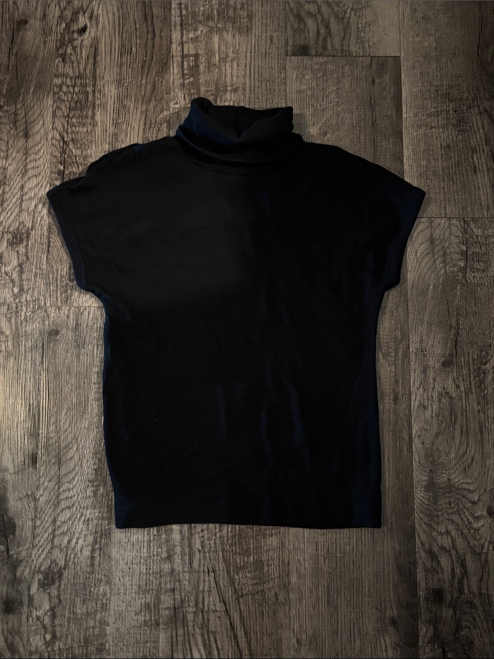 Zara Turtleneck Sleeveless Top - Black - Size Medium